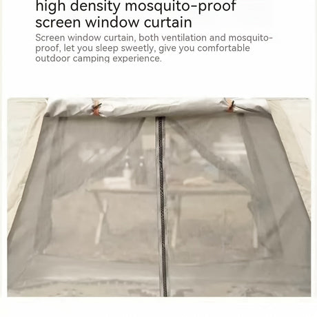 8-Person Family Camping Tent with Canopy Setup-2