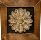 Hidden Gun Cabinet Wall Decor Distressed Flower (Black)