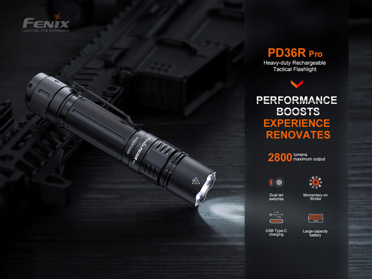 Fenix PD36R Pro 2800 Lumen Flashlight - Adventure Ready