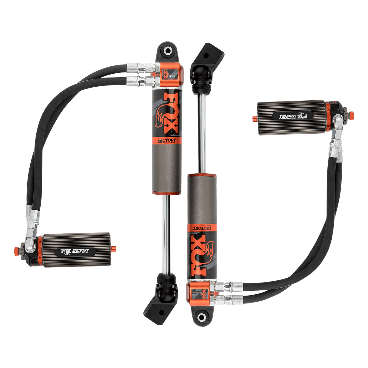 FOX 3.0 Remote Reservoir Front Shocks Adjustable | Factory Race Series Internal Bypass | 3.5-4.5 Lift | Gladiator JT
