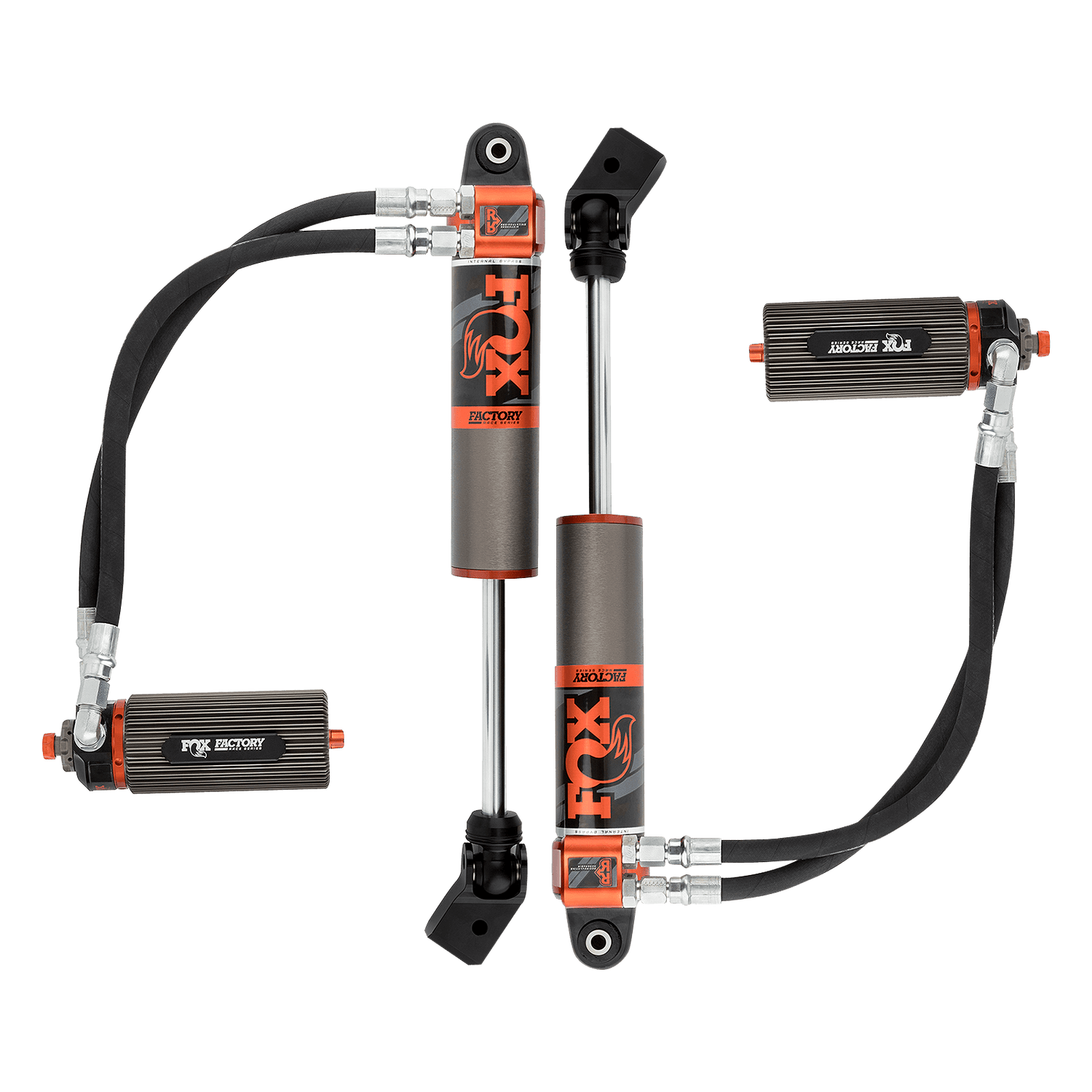 FOX 3.0 Remote Reservoir Front Shocks Adjustable | Factory Race Series Internal Bypass | 3.5-4.5 Lift | Gladiator JT