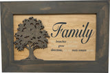 Decorative Secured Gun Storage Cabinet with Family Branches (Gray)
