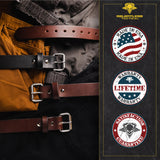 The Guardian Gun Belt - Made in USA - Lifetime Warranty - 14 oz Leather