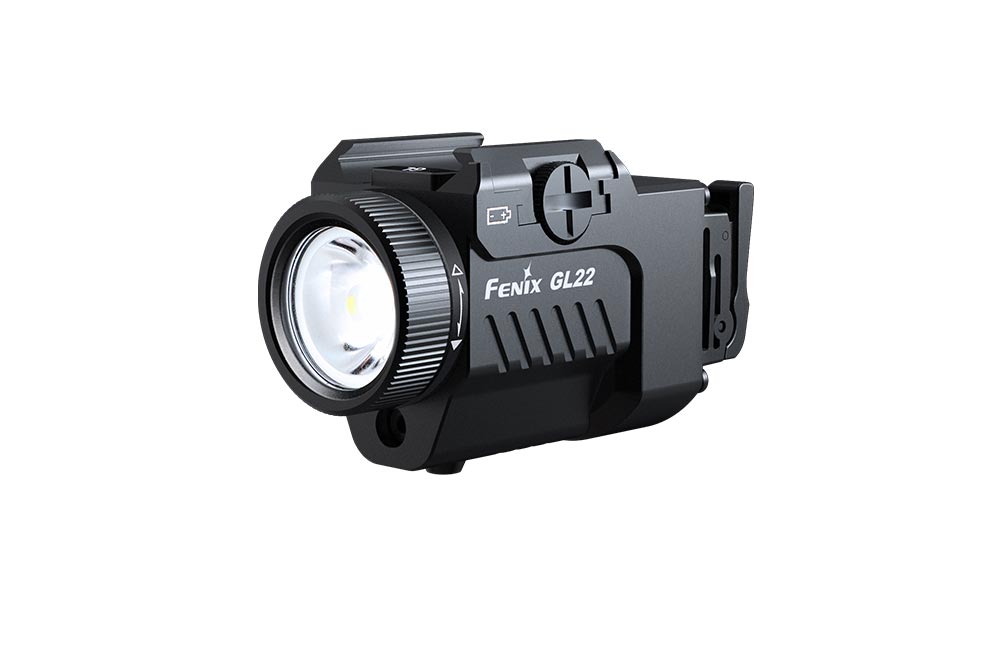 Fenix GL22 Tactical LED Light With Red Laser For Rail Systems, Ambidextrous Momentary Switch And Long Runtime For Pros