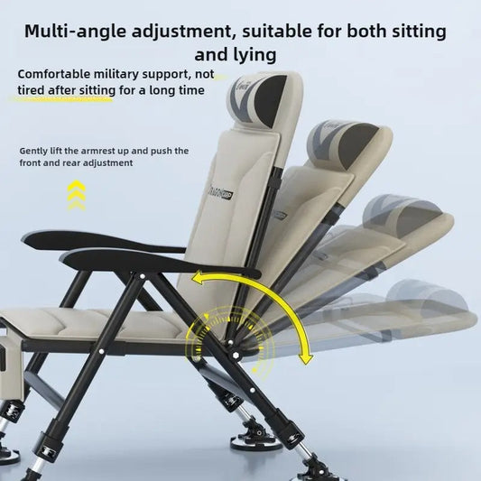 Fishing Chair with Portable Reclining-1
