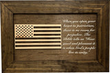 American Flag & Patriotism Decorative & Secure Wall-Mounted Gun Cabinet (Jacobean)