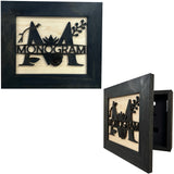 Personalized Monogrammed Last Name Hidden Gun Cabinet In Wall or On Wall Mount