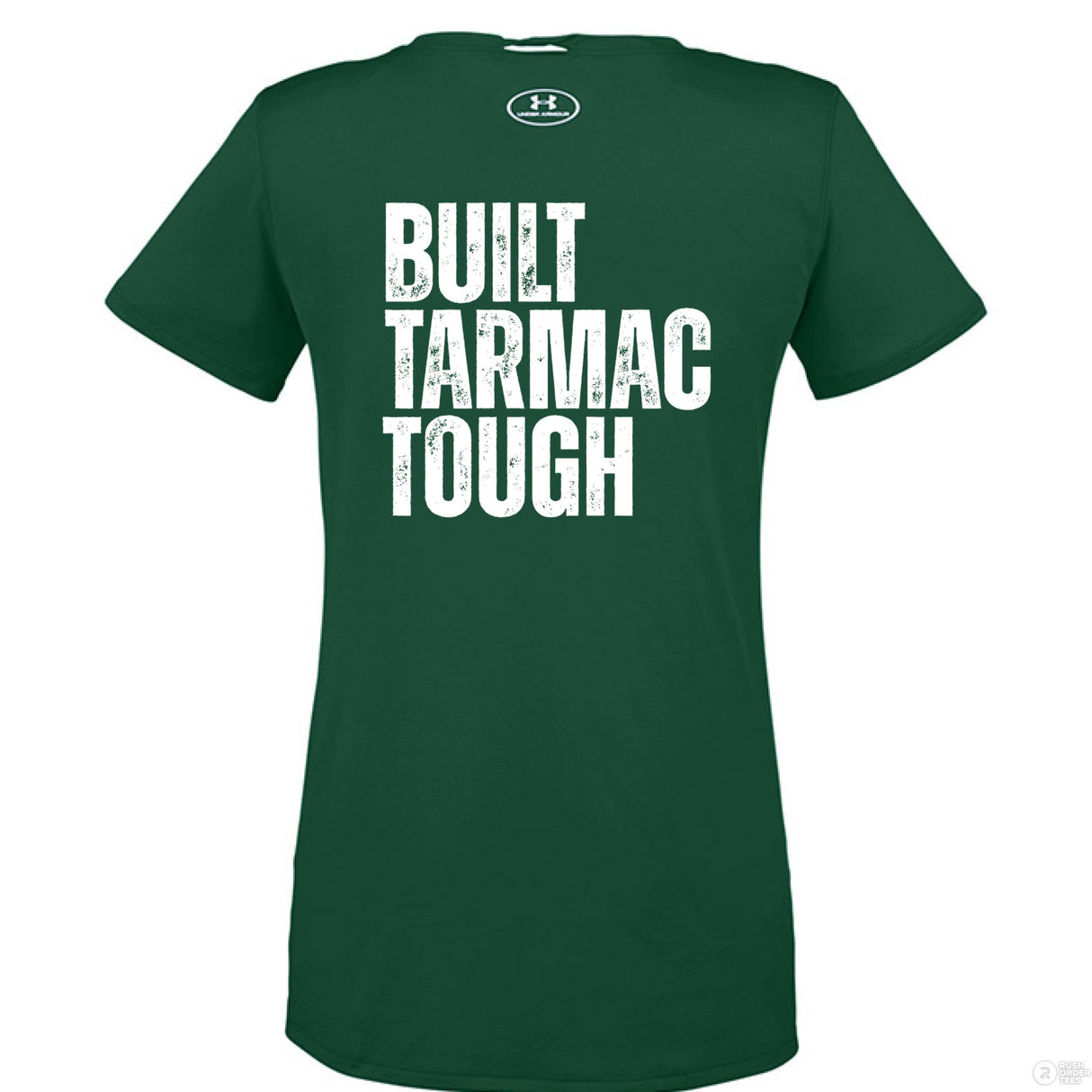 Under Armour Women’s Performance Tee Built Tarmac Tough The Crew Hangar UA Tech Quick Dry Sweat Wicking Mobility