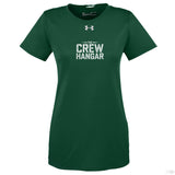 Under Armour Women’s Performance Tee Built Tarmac Tough The Crew Hangar UA Tech Quick Dry Sweat Wicking Mobility
