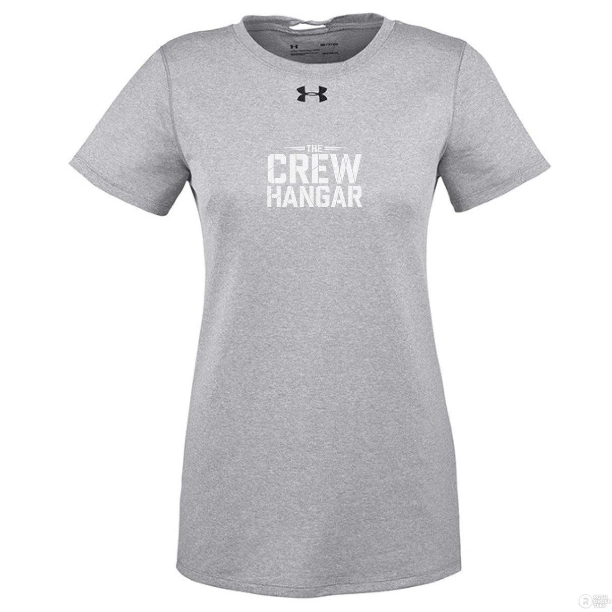 Under Armour Women’s Performance Tee Built Tarmac Tough The Crew Hangar UA Tech Quick Dry Sweat Wicking Mobility