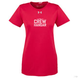Under Armour Women’s Performance Tee Built Tarmac Tough The Crew Hangar UA Tech Quick Dry Sweat Wicking Mobility