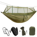 1-2 Person Portable Outdoor Camping Hammock with Mosquito Net High Strength Parachute Fabric Hanging Bed Hunting Sleeping Swing-5