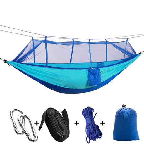 1-2 Person Portable Outdoor Camping Hammock with Mosquito Net High Strength Parachute Fabric Hanging Bed Hunting Sleeping Swing-7