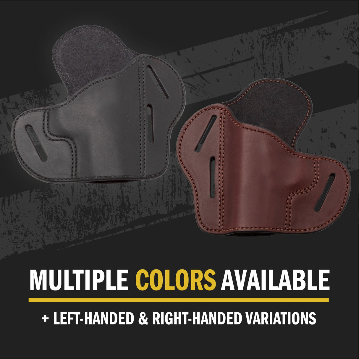 The Ultimate Leather Gun Holster | 3 Slot Pancake Style Belt Holster | Handmade in the USA! | Fits all 1911 Style Handguns