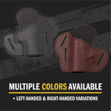 The Ultimate Leather Gun Holster | 3 Slot Pancake Style Belt Holster | Handmade in the USA! | Fits all 1911 Style Handguns