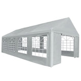 vidaXL Party Tent Outdoor Canopy Tent with Sidewalls Patio Gazebo Shelter Gray-5