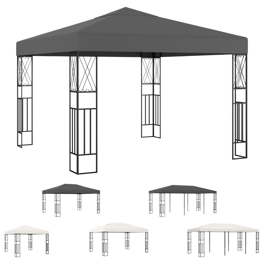 vidaXL Gazebo Outdoor Canopy Tent Patio Pavilion Wedding Party Tent Fabric-5