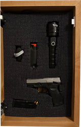 Hidden Gun Safe With Grim Reaper Design, Secure Concealed Gun Shelf by Bellewood Designs