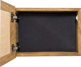 American Flag Gun Cabinet We The People Decorative and Secure Hidden Gun Safe (Natural)