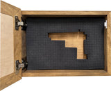 American Flag Gun Cabinet We The People Decorative and Secure Hidden Gun Safe (Natural)