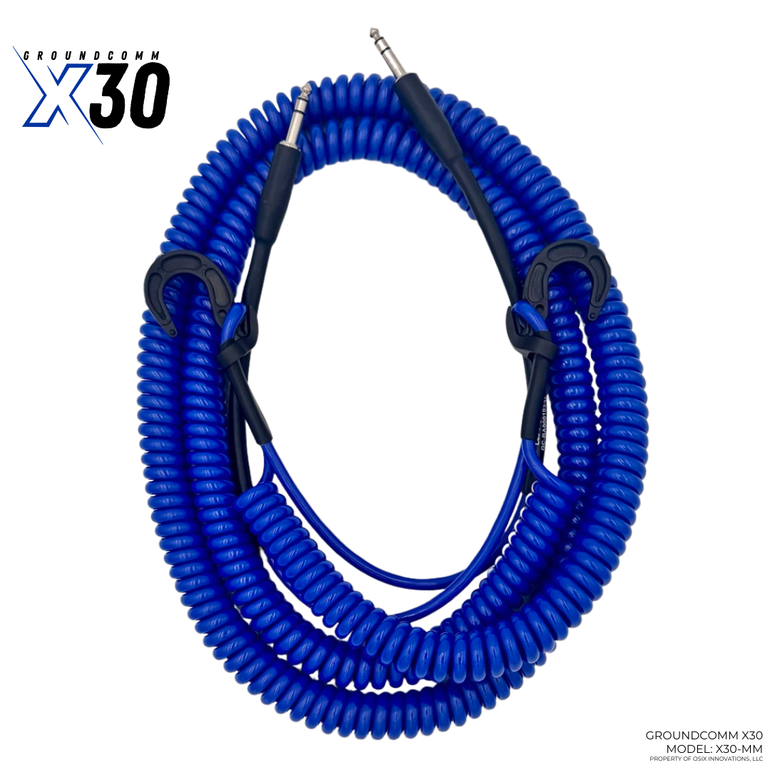 GroundComm X30 Durable Pushback Communication Extension Cord For Ground Crews By The Crew Hangar
